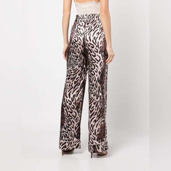 Jonathan Simkhai Wide Leg Animal Print Pants - Picture 2 of 3
